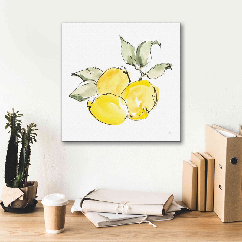«Lemons II» par Chris Paschke, estampe numérique sur toile, L 18 po x H 18 po