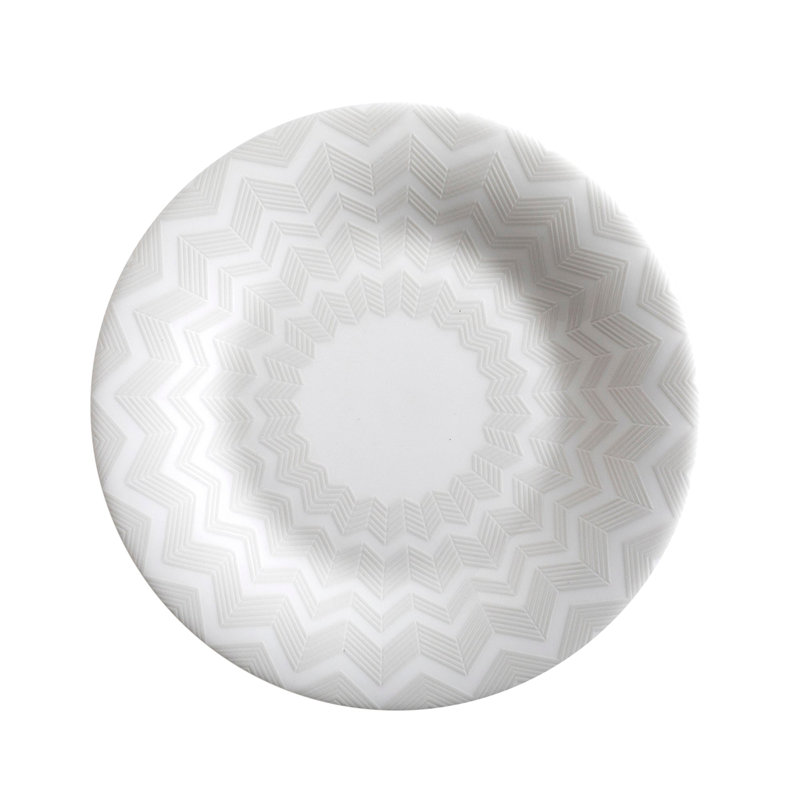 Missoni Bread And Butter Plate Zig Zag White Set 2 Pcs. Diam. 6"