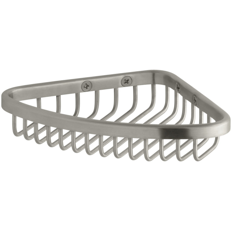 Panier de douche Kohler, Acier inoxydable brossé, H 1,125 po x l 6,5 po x P 4,75 po