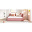 Pink Linen Daybed With 2 Drawer Areas, No Need For Box Spring, Structure Full Size Upholstered Boxes - Linen, Stable Base A Good Rest
