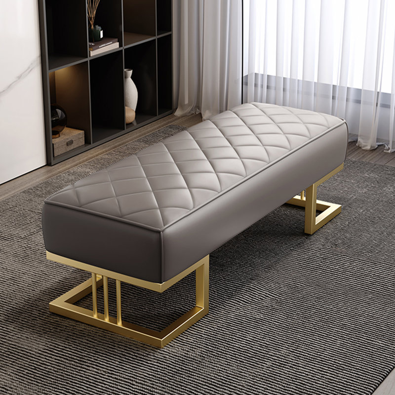 Banc avec revêtement, Gris, 17.72" H x 55.12" W x 16.54" D
