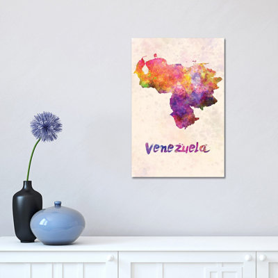 Vénézuéla en aquarelle par Paul Rommer - peinture sur toile tendue