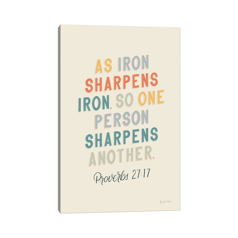 Bible Saying III by Becky Thorns - Wrapped Canvas Print, 101.6 cm H x 66.04 cm W x 1.91 cm D