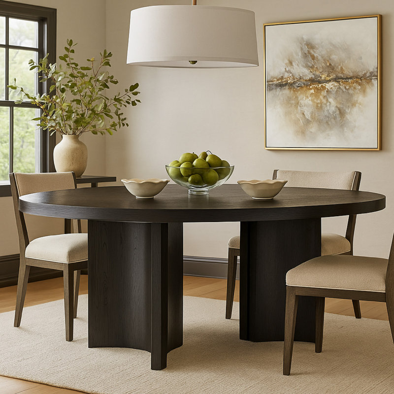 Beverlyn Oval Solid Wood Base Dining Table