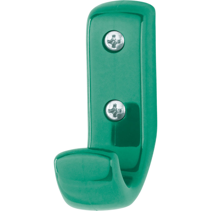 Hydron Plastic Wall Wall Hook, Turquoise Green