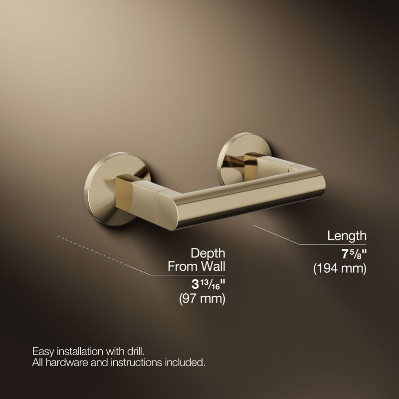 Components™ Pivoting Toilet Tissue Holder, Gold
