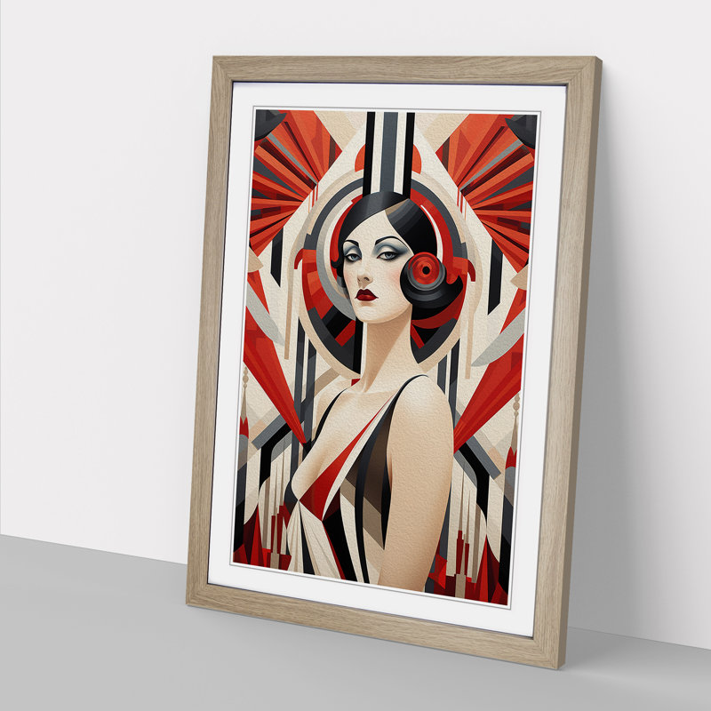 Single Picture Frame Print on Wood, 46cm H x 34cm W, Oak Framed