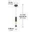 Luminaire suspendu cylindrique à DEL 1 lumière Lewisetta