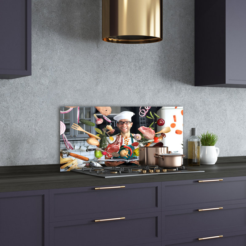 Lourence 50cm W x 100cm L Glass Peel and Stick Panel