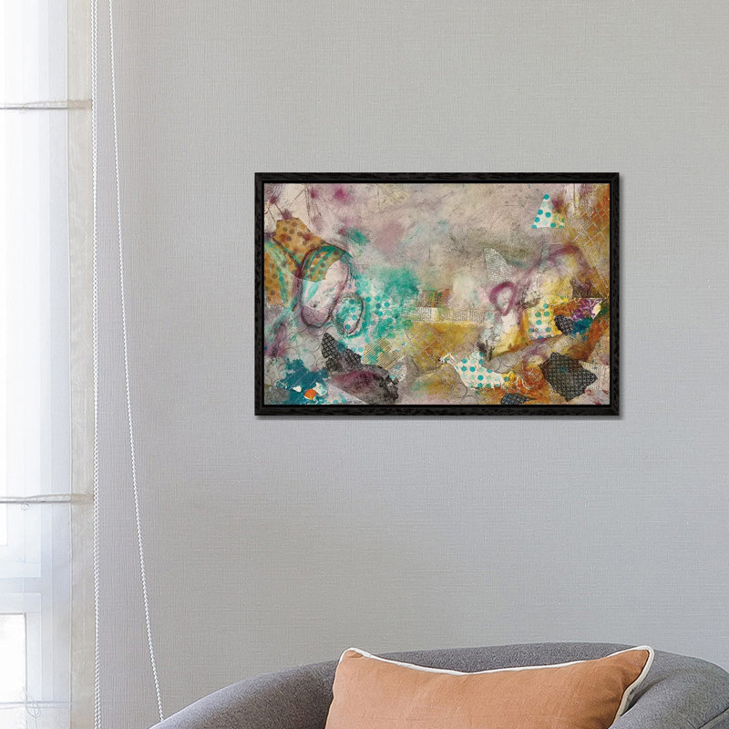 Bits And Pieces by Deb Chaney - Print on Canvas, 66.04 cm H x 45.72 cm W, Black Framed