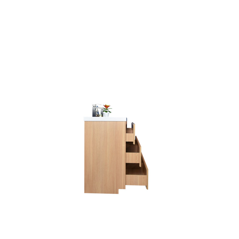 Chelsei 59'' Double Bathroom Vanity with Plastic Top, Coburg Oak