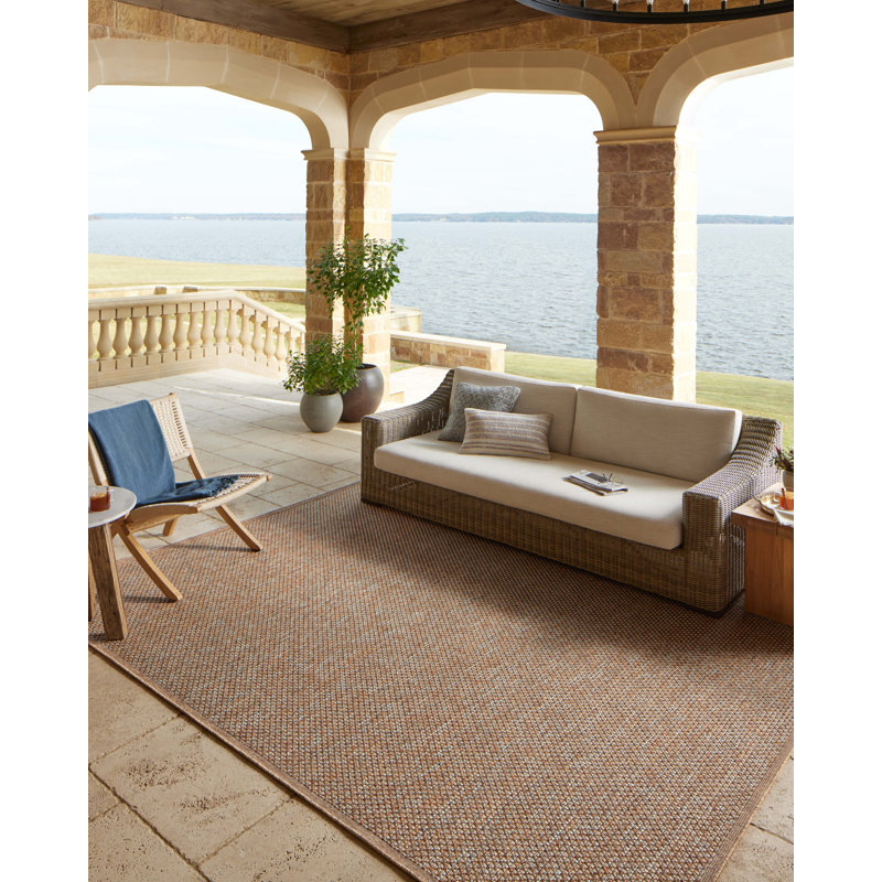 Tapis avoine / lever de soleil Kanessa, Rectangle de 11 pi x 15 pi