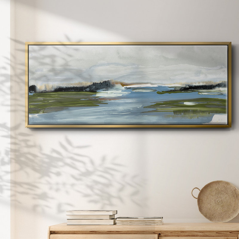Kattskill Bay, reproduction d'art sur toile, H 24 po x l 60 po x P 1,5 po, Or