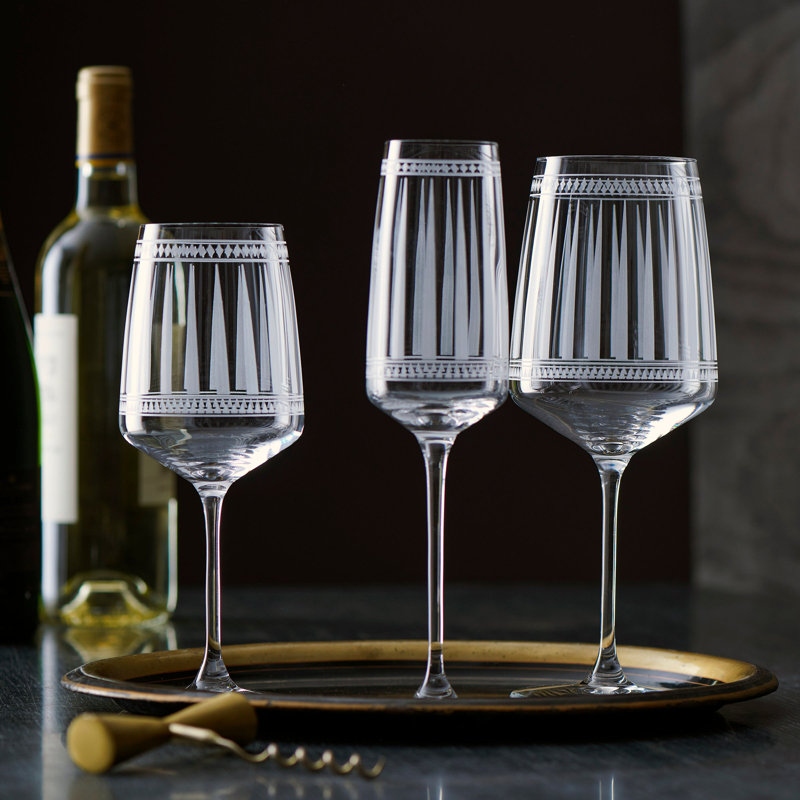 Marrakech Crystal White Wine Glass