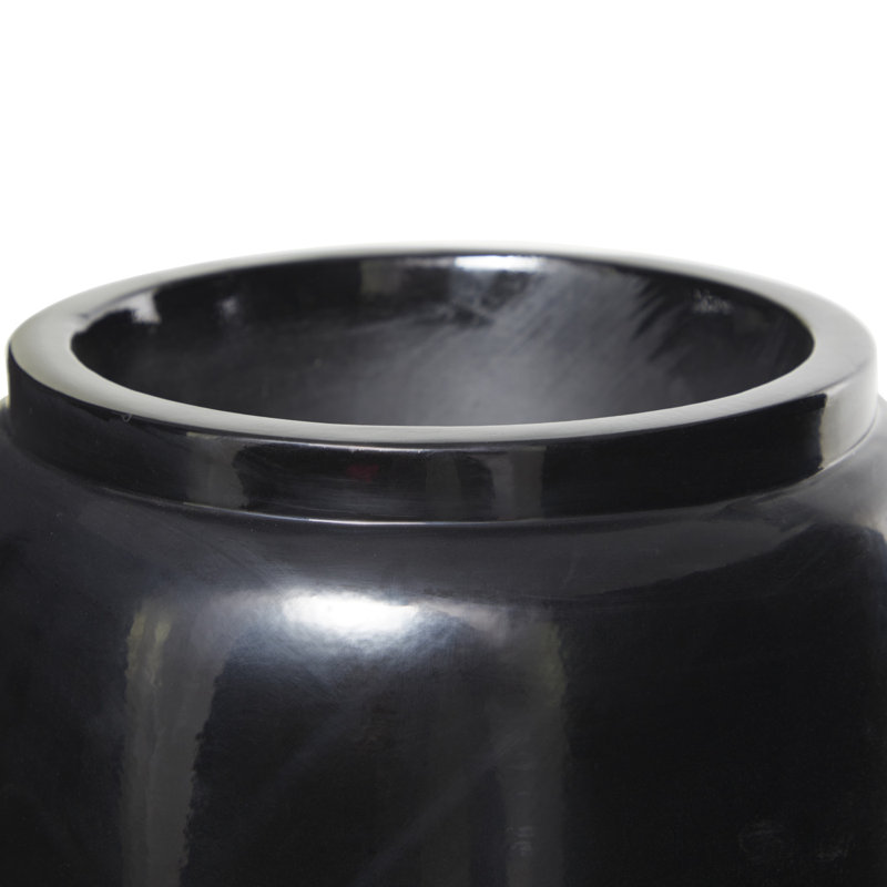 Vase de plancher en résine Mabe, H 40 po x l 15 po x P 15 po, Noir