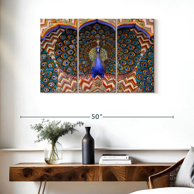 Lilie Pitam Niwas Chowk Peacock, 24" H x 38" W