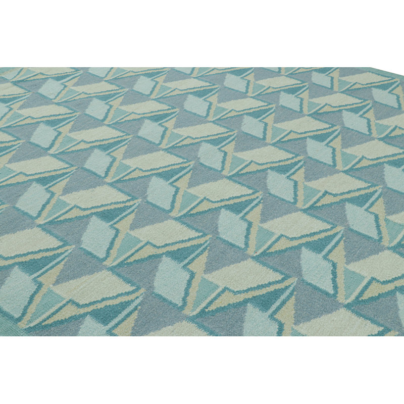 Scandinavian Wool Geometric Area Rug, Rectangle 5' x 7'