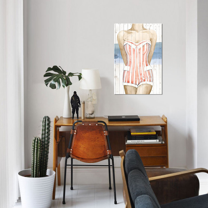 «Bygone Bathers II», impression sur toile, H 26 po x l 18 po x P 1,5 po, Pas de tapis, Toile tendue