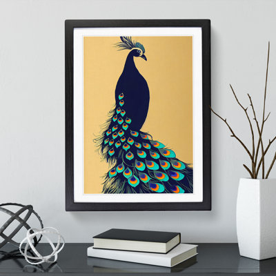 XV1022-797X Art Nouveau Peacock - Single Picture Frame Print