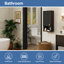 Bathroom Cabinet With Adjustable Shelves, Wall Mounted Storage Rack With Open Shelf, Kitchen, Black