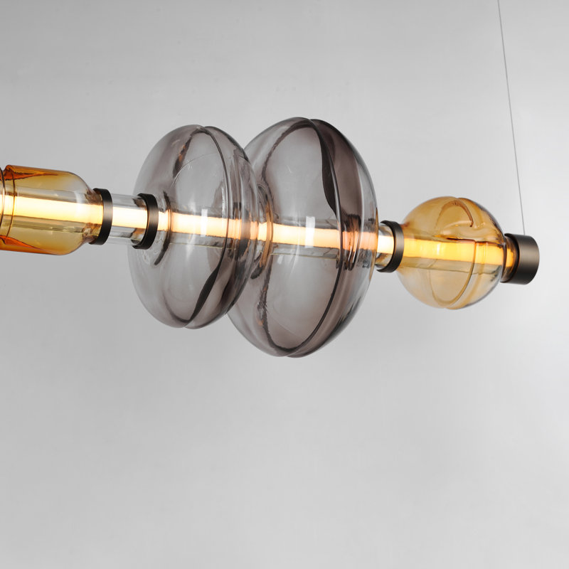 Gusto 1 - Light LED Pendant, Gunmetal, Smoked Gray/Warm Amber