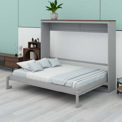 Lit escamotable moderne avec ports de charge USB intégrés