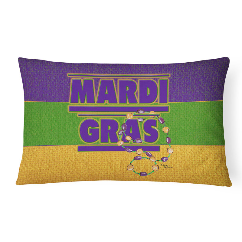 Coussin décoratif intérieur/extérieur mardi gras