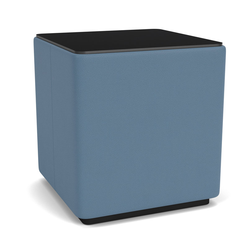Table de salon avec plateau en stratifié Darsey, Noir; bleu Open Carrière, 16", Nuit noire