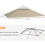 Auvent kaki de remplacement 10 pi x 13 pi, Uv30 + protégé avec remplacement de ventilation et de drain 13 pi, évents de circulation d'air