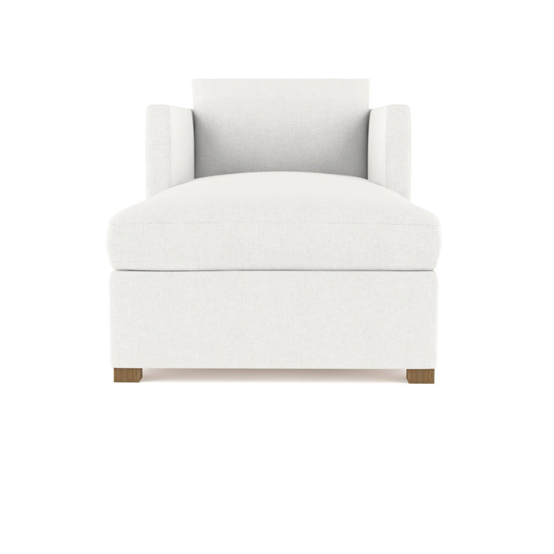 Madison Chaise Lounge, Plush Velvet Blue Print, Weathered