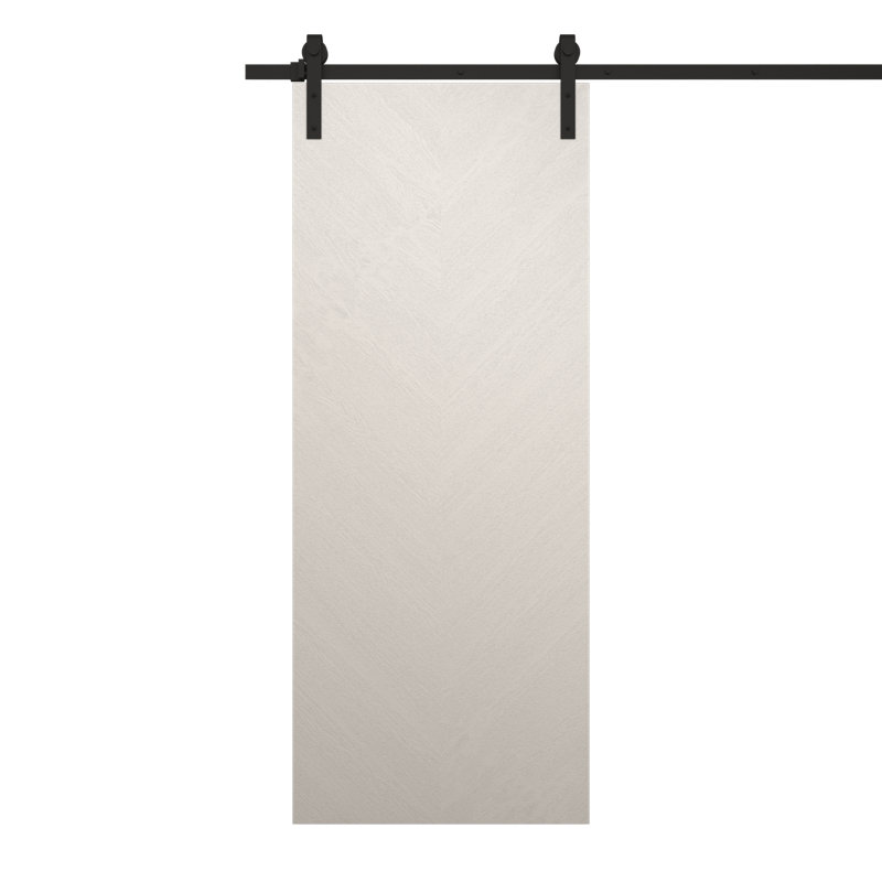 Porte de grange moderne | Ego 5005 | Ensemble de quincaillerie lourde pour rails | Portes intérieures solides, 32 po x 80 po