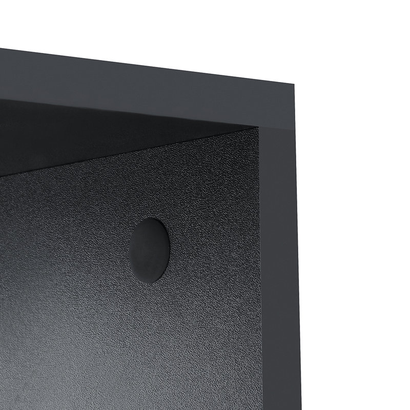 Hicklin Floor Shelf Coffee Table with Storage, Black