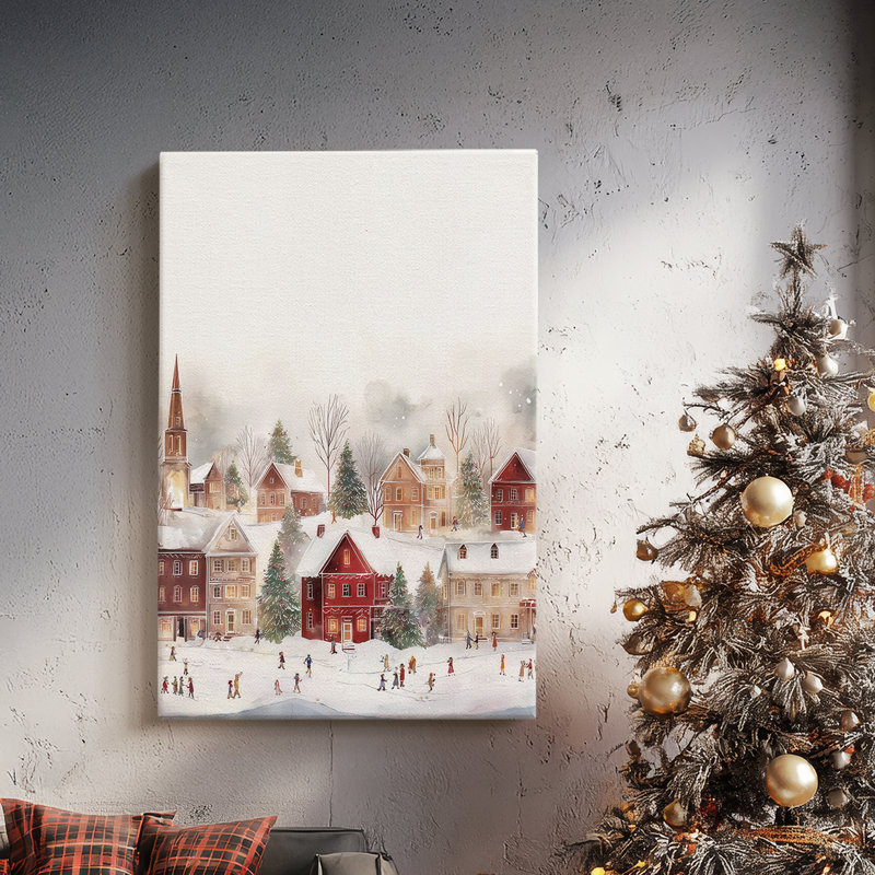 Toile tendue vert givré Frostlit Evergreen, H 18 po x l 12 po