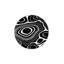 Tapis noir à motif décoratif moderne à motif infini noir-603268690