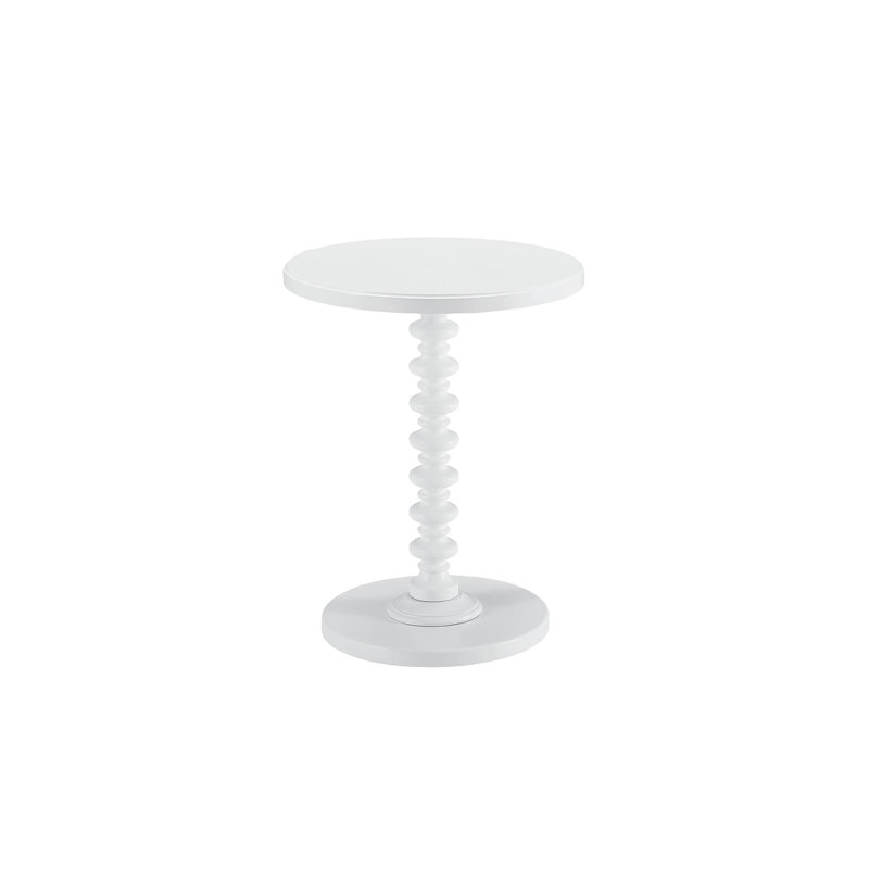 Acton White Finish Accent Table, White