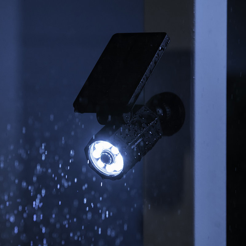 Black Low Voltage Solar Powered Integrated LED Spotlight