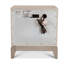 Manhattan Valley - Table de chevet 3 tiroirs avec multiprise, port USB-A et USB-C - Finition rose cendré-661247205