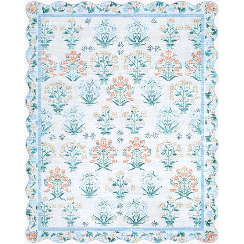 Tapis tissé à la machine Hakizimana, Rectangle 7 pi 6 po x 9 pi 5 po