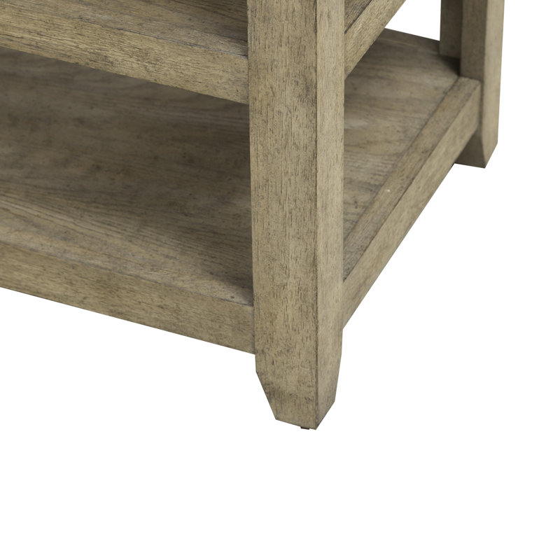 Shimeck Chairside Table w/ 2 Shelves