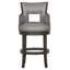 Sidecar Upholstered Stool with Solid Wood Frame-59137868-59137921-59138219