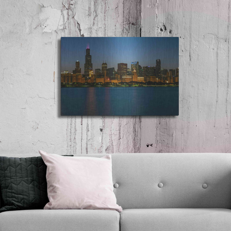 «Good Night Chicago Crop» par AKG, H 24 po x l 36 po