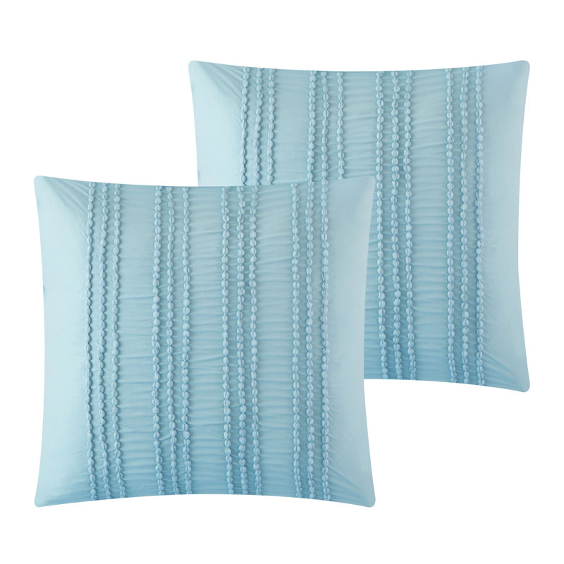 Ensemble de housse de couette lavable en polyester 180 fils Blue King