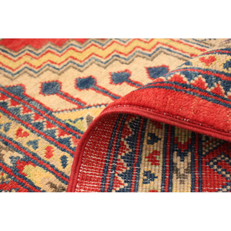 Tapis décoratif en laine de conception unique noué à la main New Age de 6 pi 9 po x 9 pi 8 po Derome