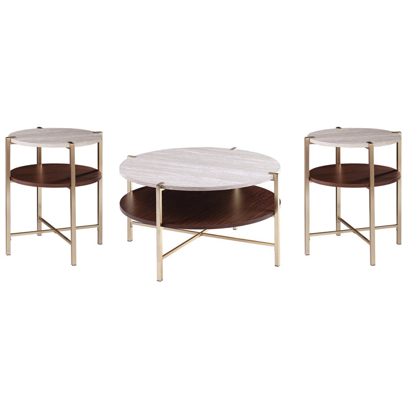 Ensemble de table de bout et de table basse 3 pièces Ardmillan
