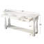 Console Table For Entryway Wood Sofa Table With Storage Drawers And Bottom Shelf For Hallway Living Room