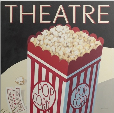 Publicité rétro «Brittnii» par Marco Fabiano, H 35 po x l 35 po x P 1,5 po, Toile
