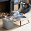 Repose-pieds cubique rembourré avec rangement Taneishia Sorbus Plushy - L 12,25 po - Gris-695097697