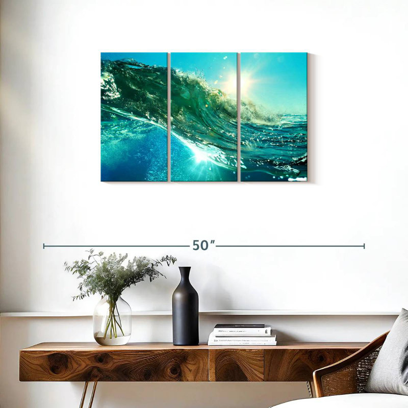 Gillard Sunlit Ocean Wave, 20" H x 33" W
