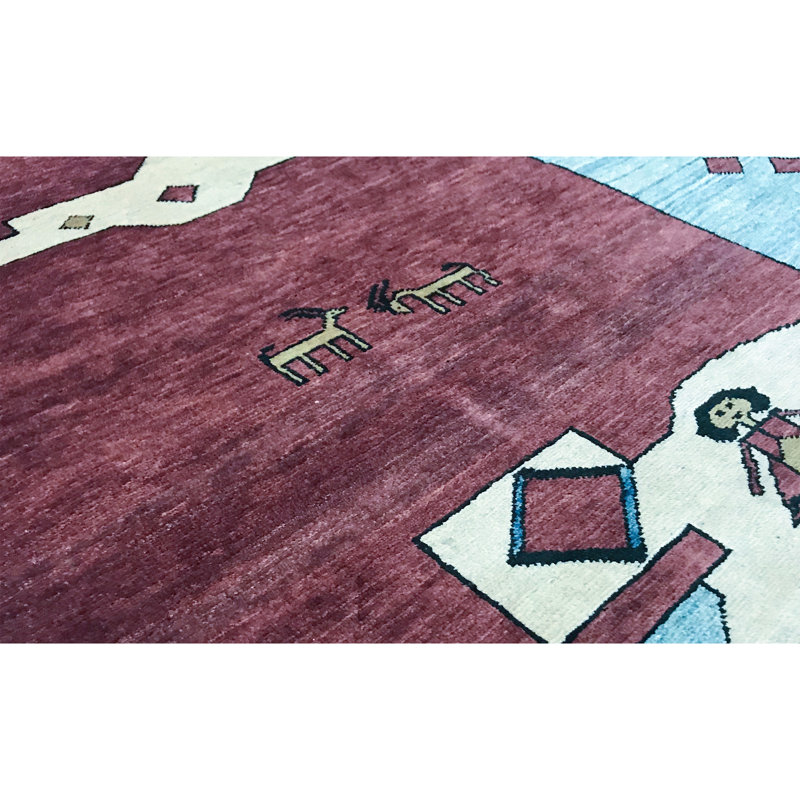 Hand-Knotted High-Quality Rust Area Rug