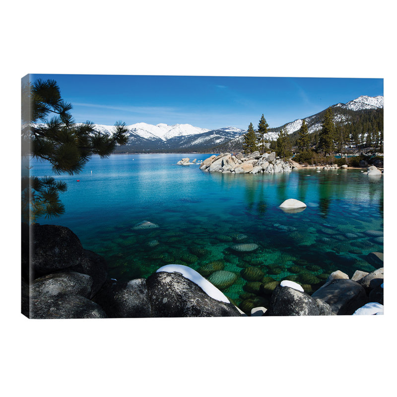 Rocks In A Lake, Lake Tahoe, California, Usa V by Panoramic Images - No Frame Print on Canvas